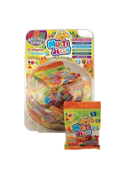 Multi Ball Multibal Multı Jelly Multi Vitaminli Jelıbon 40 Lı Kavanoz 40 Li
