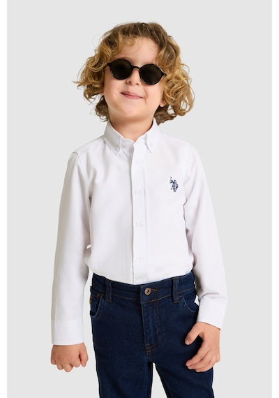 U.s. Polo Assn. Erkek Çocuk Beyaz Gömlek Basic 50324687-vr013