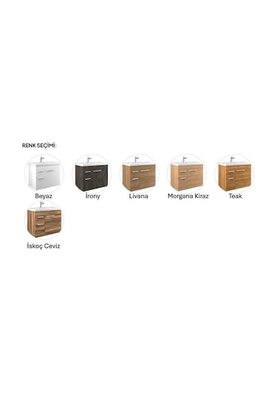 Orka Enez 65 Cm İrony Banyo Dolabı Alt Modül Ve Lavabo Orka Enez 65 Cm İrony Banyo Dolabı Alt Modül Ve Lavabo