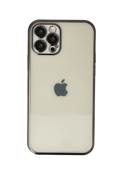 Apple Uyumlu iPhone 12 Pro Uyumlu Kılıf Lensli Silikon - Siyah