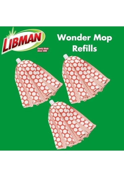 Wonder Mop Yedek Başlık, Mikrofiber, 3&apos Lü Set 50 x 22
