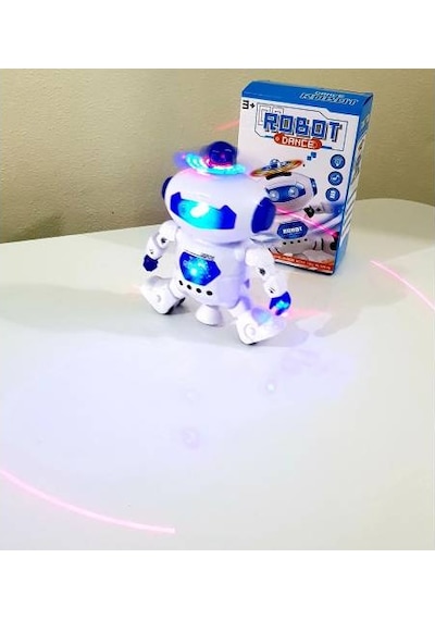 Oyuncak Pilli Robot.ışıklı. Sesli. Hareketli Lazer Işıklı Robot.