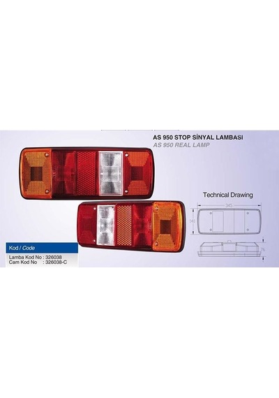 Dodge As950 Stop Lambası