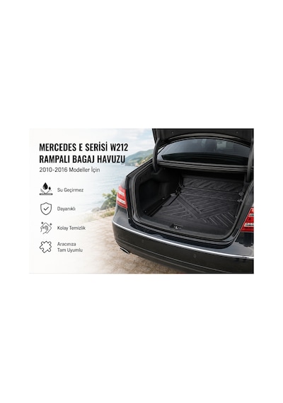 Mercedes-benz E Serisi W212 2010-2016 Arası Rampalı Bagaj Havuzu
