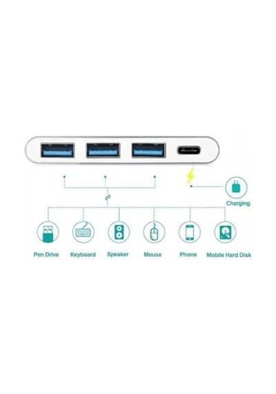 Type-c Usb 3.0 3 Port Çoklayıcı Dönüştürücü Çevirici Macbook, Type C Usb Çoklayıcı