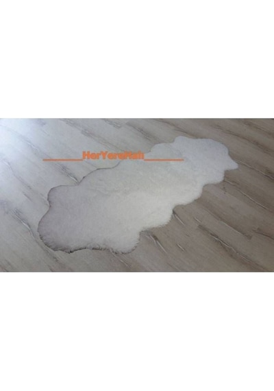 Doğuş Tavşan Tüyü Beyaz Post Halı 80 x 300 Cm