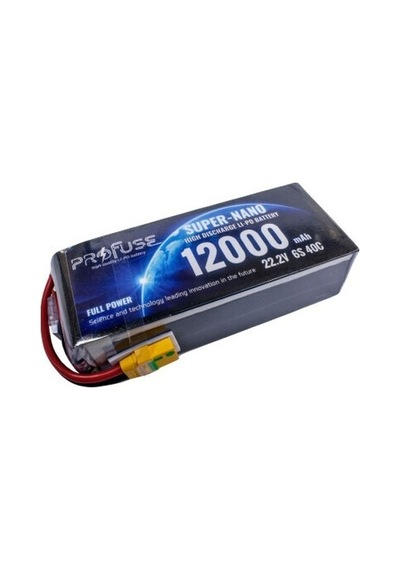 Profuse 6s 22.2v Lipo Li-po Lityum Polimer Batarya - 12000mah, 40c