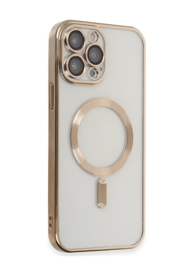 Apple Uyumlu iPhone 15 Pro Uyumlu Kılıf Kross Magneticsafe Kapak - Gold