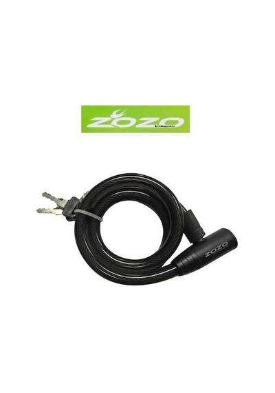 Zozo 12X80 Anahtarlı Halat Kilit Siyah