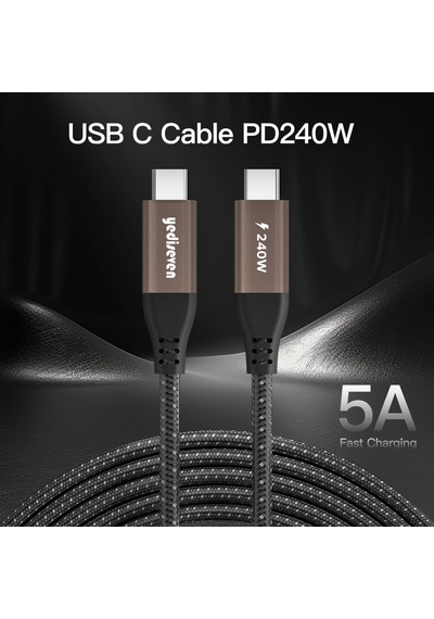 Yediseven Fishbone Type-C To Pd3.1 240W Hızlı Şarj Kablosu 1 M