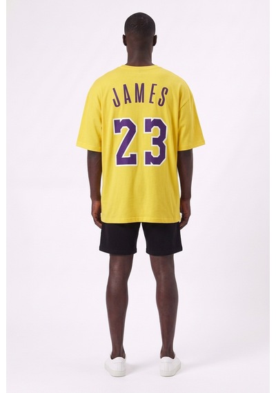 Lixa James 23 Sarı Oversize Erkek T-shirt 142702 SİYAH