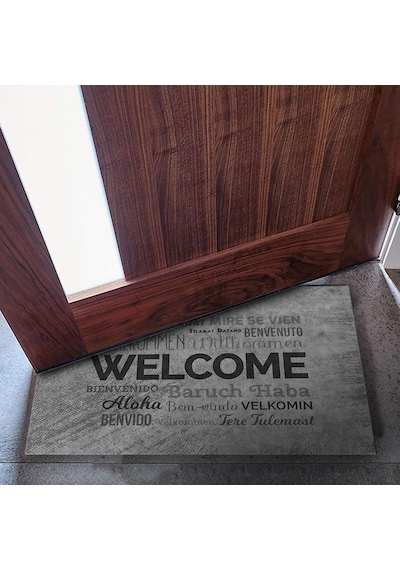 Kapı Önü Paspası - Modern Ve Şık Kapı Paspası Ev, Ofis Ve Dış Mekân Kullanımı İçin Seyahatsever 40x60 Çok Renkli