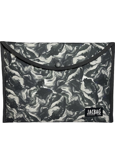 Jacbag Gri Kamuflaj Erkek A4 Çıtçıtlı Dosya Defter Tablet Ve Evrak Çantası