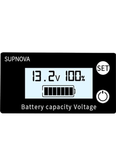 DC 8-100V Lityum Pil / Akü Kapasite Göstergesi - Beyaz