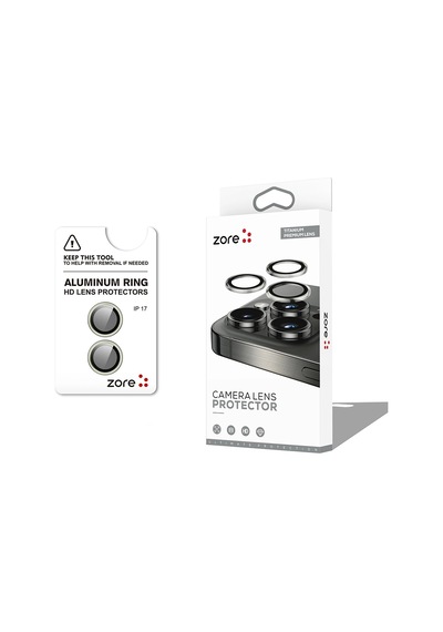 Apple Uyumlu iPad iPhone 17 Zore Cl-12 Premium Safir Parmak İzi Bırakmayan Anti-reflective Kamera Lens Koruyucu Açık Yeşil