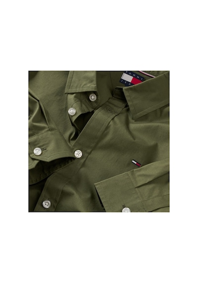 Tommy Hilfiger Tjm Original Stretch Yeşil Erkek Gömlek-16376