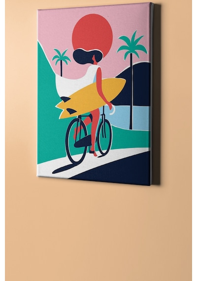 Webstyle Sayılarla Boyama Seti Çerçeveli Kasnaklı Sörfçü Kız 50x65 Cm