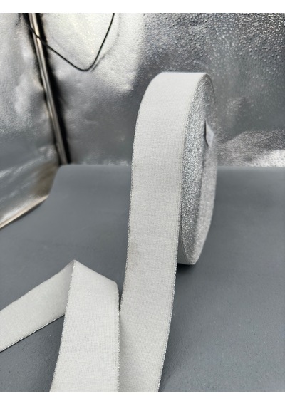 5.5 Cm Simli Lastik-5 Metre-gümüş