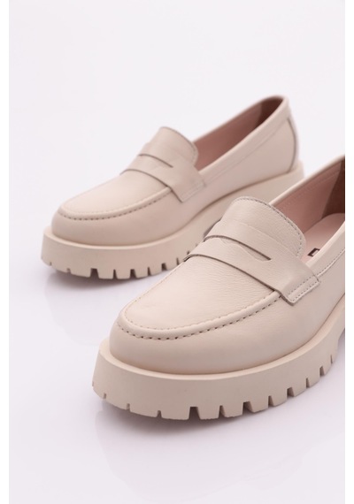 Dgn 2842 Kadin Loafer Ayakkabi 2842-730-R0152 Bej