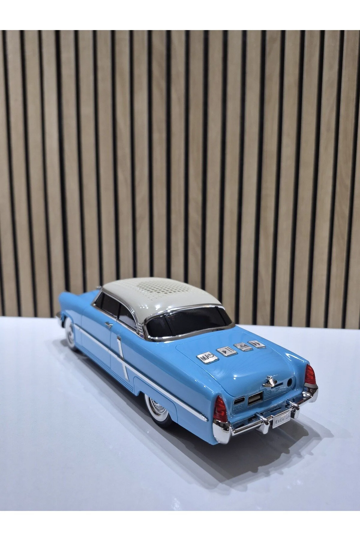 Rt-1940 Mavi Blue Arabalı Bluetooth Fm-usb-tf-aux Şarjlı Nostaljik Radyo