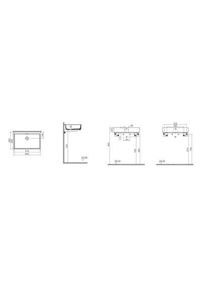 VitrA Archiplan Dar Lavabo 60 x 38 CM Beyaz 7404B003-0016