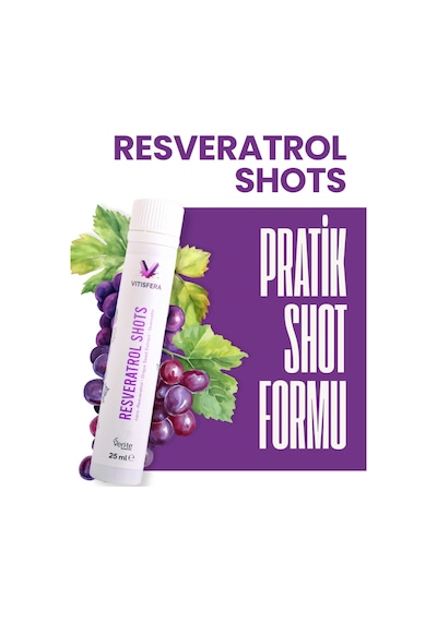 Vitisfera Resveratrol Shot Orman Meyveleri Aromalı 20 x 25 ML