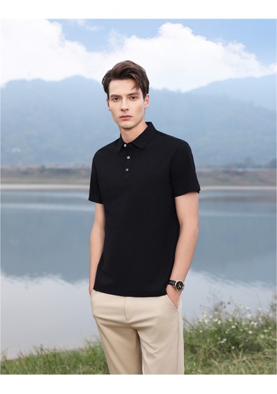New Performance Premium Polo T-shirt %72,8 Pamuk %27,2 Polyester Siyah