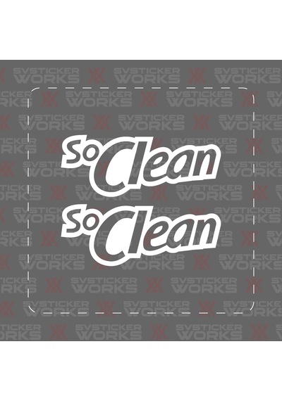 So Clean Jdm Sticker Araba Laptop Motosiklet Sticker Yapışkanlı Folyo Beyaz