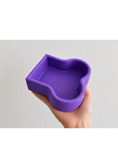 Kemik Model Beton Kedi Köpek Mama Ve Su Kabı - Mor