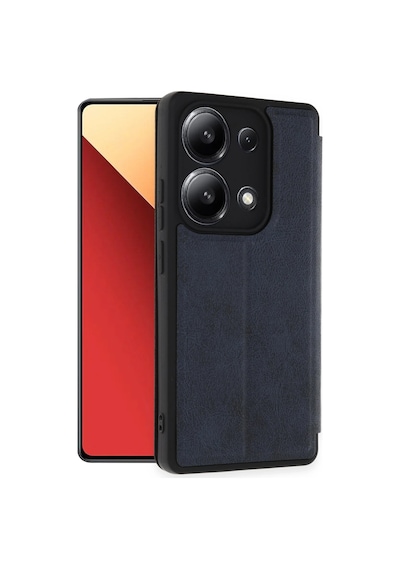 Newface - 412 - Xiaomi Redmi Note 13 4g Kılıf Flip Cover - Csmo-tex - - Lacivert