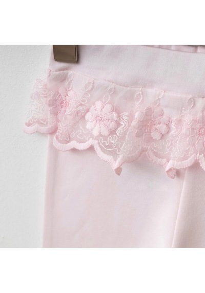 Işıl Baby Dantel Detaylı Kız Bebek Body & Patikli Alt Takım Pembe