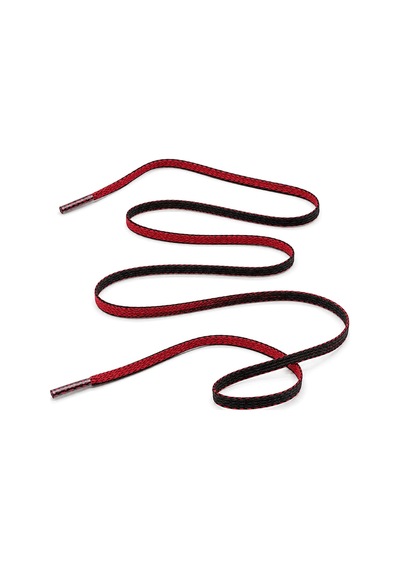 Hapshoe 80 Cm Kırmızı Siyah 5 Mm Yassı Mumlu Ayakkabı Bağcığı