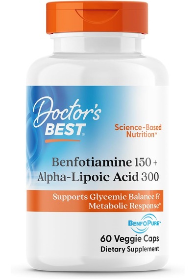Doctor's Best Benfotiamine 150 Plus 300 Alfolipolic Acid With Benfopure 60 Veggie Kapsül Usa Menşeii Dmmedicineden Orijinal