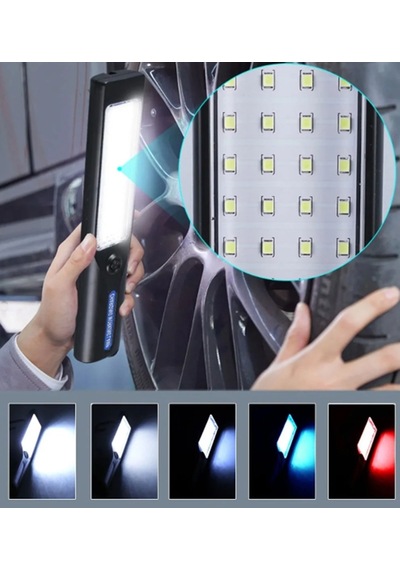 Mıknatıslı 44 Led Süper Parlak 5 Modlu Güneş Enerjili Işıldak Siyah