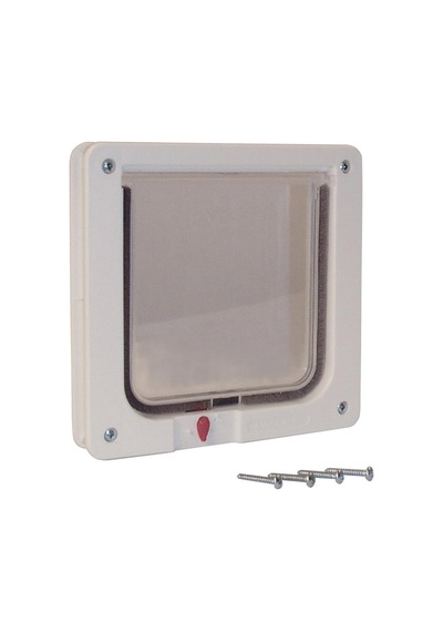 Mükemmel Pet Kedi Flap Kapı, 4 Yollu Kilitli Pet Kapı, 6 1/4 X 6 1/4 "kapak Boyutu