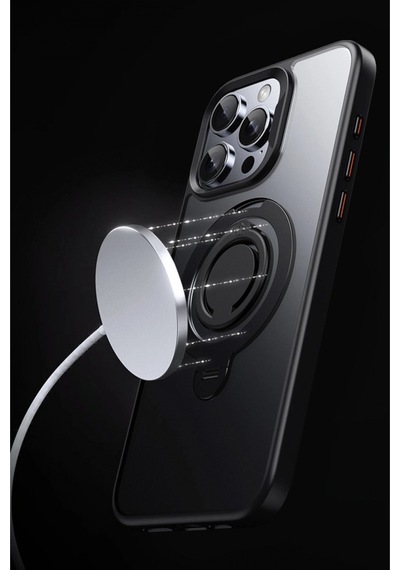 Joko Apple Uyumlu, iPhone 16 Pro Avatar 360 Dönen Magsafe Kapak - Titan Gri