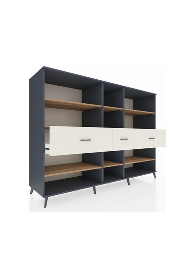 Kronos Dolap 9 Raflı 3 Çekmeceli 220x59x163 Antrasit-çam/aytaşı Antrasit-çam/aytaşı Kronos Dolap 9 Raflı 3 Çekmeceli 220x59x163 Antrasit-çam/aytaşı Antrasit-çam/aytaşı