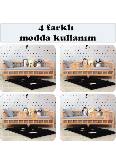 Markaawm Markaawm Motosikletli Montessori Yatak Premium Çocuk Karyola Akçaağaç