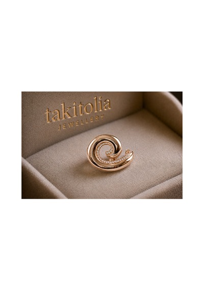 Spira Altın Renk Spiral Tasarım Gold Zirkon Taşlı Ayarlanabilir Yüzük