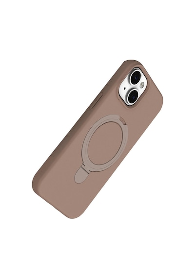 Apple iPhone Uyumlu 15 Regal Magsafe Standlı Kapak - Çöl Titanyum İtdark50111