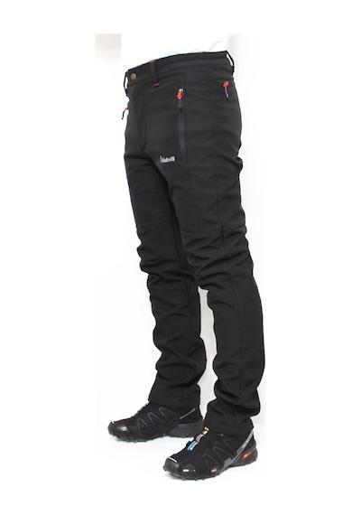 Mudwill Outdoor Softshell Kışlık Erkek Pantolon 600201 Siyah - Kırmızı