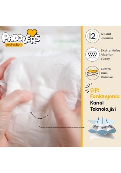 Protection Bebek Bezi 4 Numara Maxi 7-14 Kg 44 Adet Jumbo Paket, Maksimum Koruma