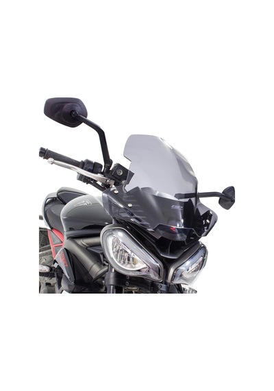 GP Kompozit Triumph Street Triple 2017-2024 Uyumlu Ön Cam Füme 44 cm