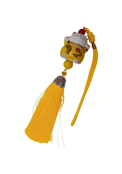 Feng Shui Maneki Neko Şans Kedisi Sarı No.1