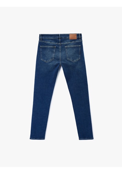 Koton Normal Bel Cepli Pamuklu Slim Fit Jean Pantolon - Brad Jean Koyu İndigo 7wam40008nd Koton Normal Bel Cepli Pamuklu Slim Fit Jean Pantolon - Brad Jean Koyu İndigo 7wam40008nd