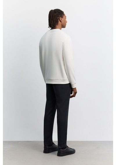 Avva Erkek Ekru Bisiklet Yaka Modal Karışımlı Soft Touch Regular Fit Sweatshirt A62y1200