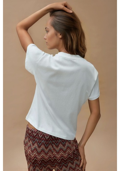 Hiccup Baskı Detaylı Regular Fit Bisiklet Yakalı %100 Pamuklu T-shirt Çok Renkli 02