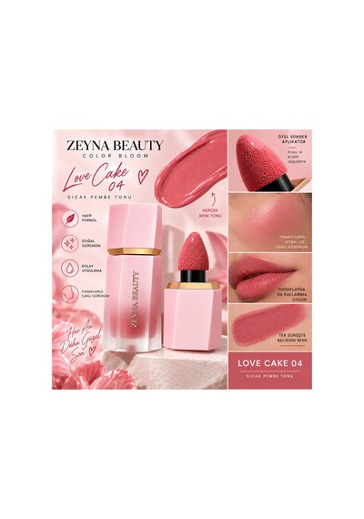Color Bloom Likit Sıvı Allık Love Cake Pembe-04 - 702960610 Diğer