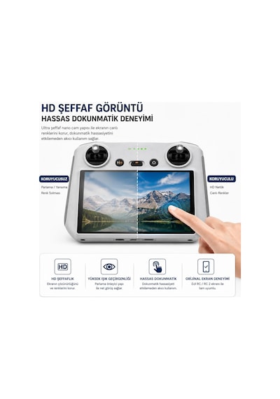 Djı Rc/djı Rc 2 İle Uyumlu Nano Ekran Koruyucu, Hd Şeffaf, Parmak İzi Önleyici, Çizilme Darbe Korumalı, Hassas Dokunmatik, Kolay Uygulama Ekran Koruma Camı Dron Aksesuar Reci