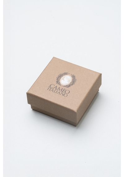 Cameo Italiano Deniz Kızı 18 Ayar Sarı Altın Kaplama Ayarlanabilir Gümüş Yüzük